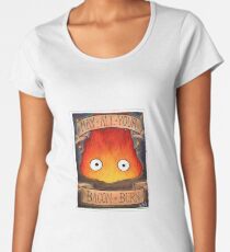 Howl's Moving Castle Illustration - CALCIFER (original) Women's Premium T-Shirt