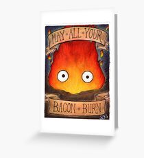 Studio Ghibli Illustration: CALCIFER #2 Greeting Card