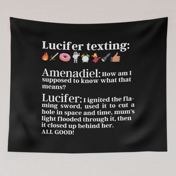 Item preview, Lucifer Texting Emojis to Amenadiel  Lucifer Morningstar  Classic  designed and sold by nogaterawiczy.