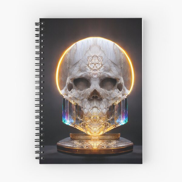 Item preview, Glowing Crystral and Glass Skull - Digital Painting - AI Artwork designed and sold by BRaiNDEDprints.