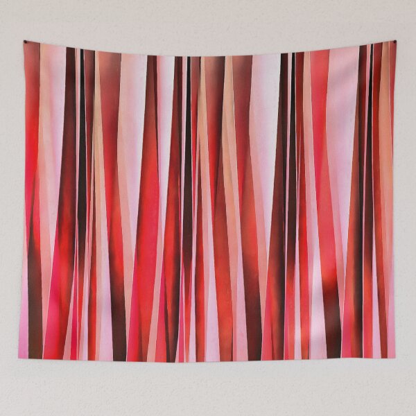Item preview, Uneven Artistic Vertical Stripes Medium Pink Hues designed and sold by taiche.