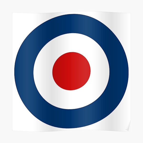 Classic Scooterist MOD Target - High Quality - RAF Roundel Poster