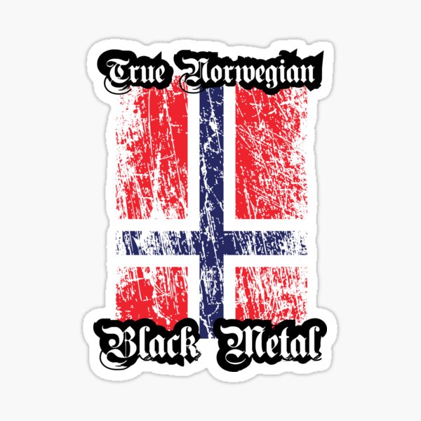 Item preview, True Norwegian Black Metal - Norwegian flag upright designed and sold by Skady666.