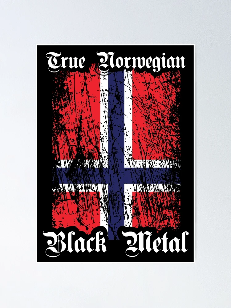 True Norwegian Black Metal - Norwegian flag upright