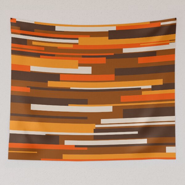 Item preview, Wright Mid Century Modern Geometric Abstract Pattern in Retro 70s Brown and Orange designed and sold by kierkegaard.