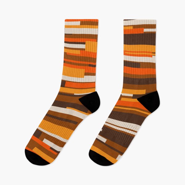Item preview, Wright Mid Century Modern Geometric Abstract Pattern in Retro 70s Brown and Orange designed and sold by kierkegaard.