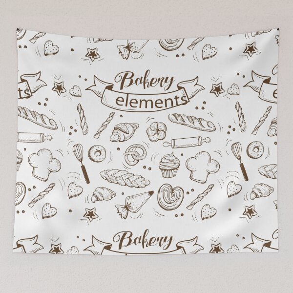 Item preview, Vintage Bakery Elements Design designed and sold by fejoa.