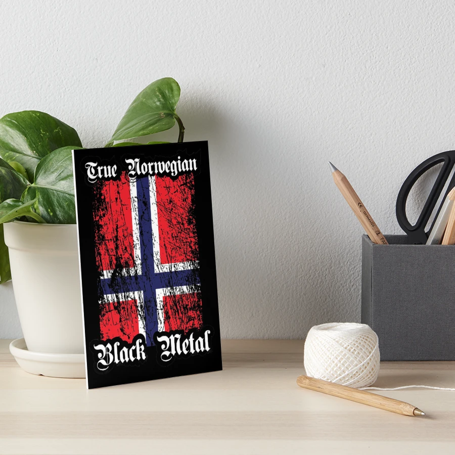 True Norwegian Black Metal - Norwegian flag upright