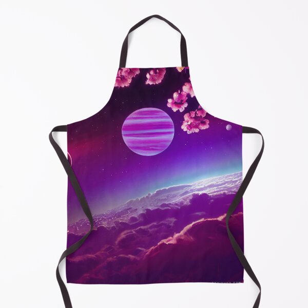 Item preview, Beautiful Sakura planet with purple sky, blood red moon, planets & clouds. designed and sold by Stanley de Wekker.