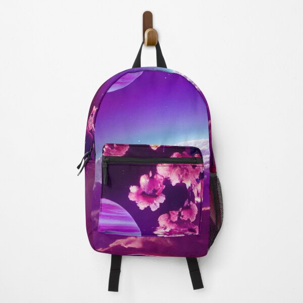 Item preview, Beautiful Sakura planet with purple sky, blood red moon, planets & clouds. designed and sold by Stanley de Wekker.