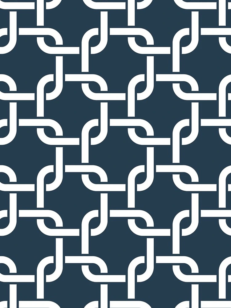 Thumbnail 4 of 4, iPhone Case, Midnight Blue Interlocking Square Pattern designed and sold by patternplaten.