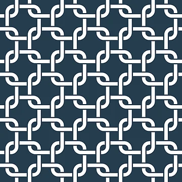 Artwork thumbnail, Midnight Blue Interlocking Square Pattern by patternplaten