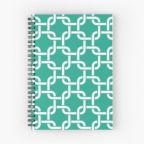 Item preview, Green Sea Interlocking Square Pattern designed and sold by patternplaten.
