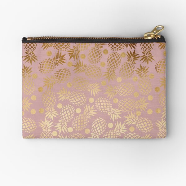 Elegant gold pineapple pattern Zipper Pouch