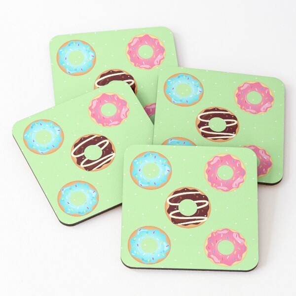 Item preview, Three Donuts Pattern- Pink, Blue, Brown designed and sold by ShubhiDesigns.
