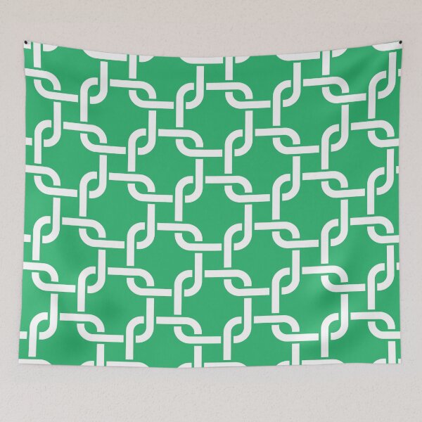 Item preview, Nephritis Interlocking Square Pattern designed and sold by patternplaten.