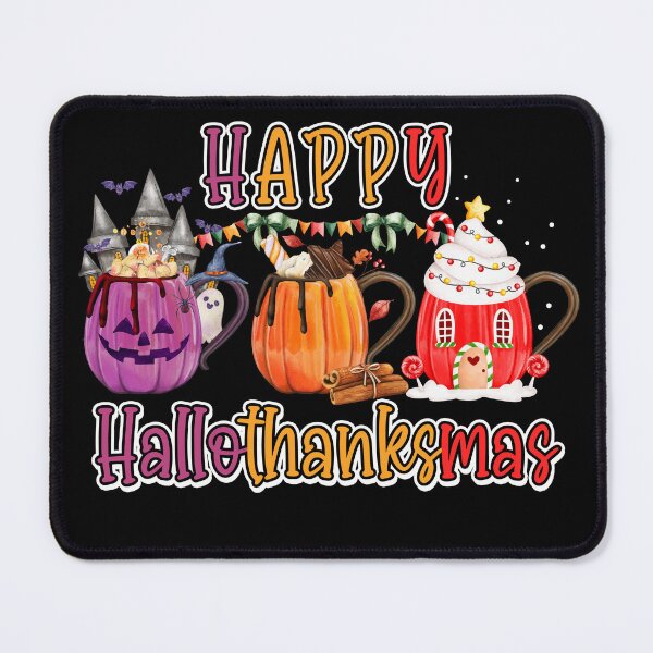 Item preview, Hallothanksmas Coffee Happy Halloween Thanksgiving Christmas designed and sold by MerchK1ng.