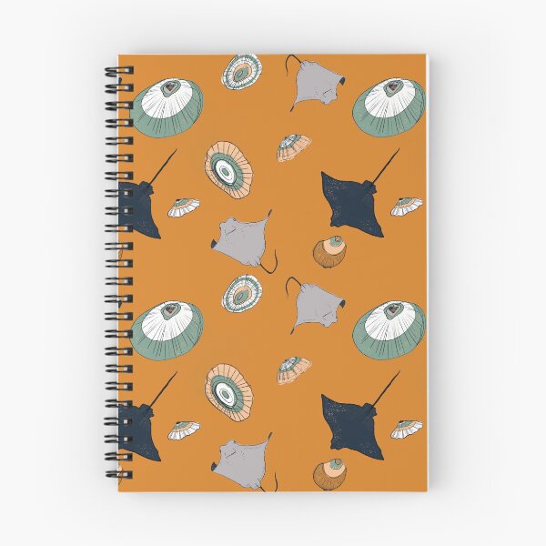 Item preview, Orange sloves and shells seamless pattern designed and sold by Yana Mustafina | Boho Soulful Designs.