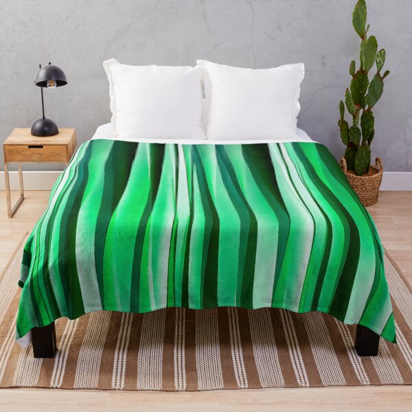 Item preview, Uneven Artistic Vertical Stripes Aquamarine Green Hues designed and sold by taiche.