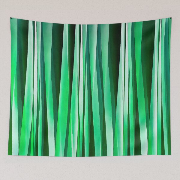 Item preview, Uneven Artistic Vertical Stripes Aquamarine Green Hues designed and sold by taiche.