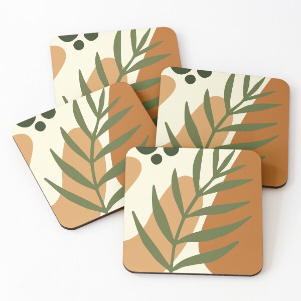 Item preview,    Minimal Modern  Abstract Shapes Abstract Leaf Warm Tones  Pattern designed and sold by zedonee.