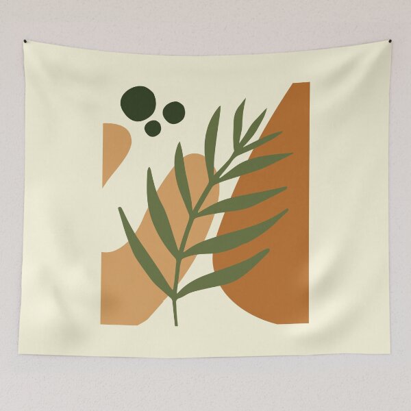 Item preview,    Minimal Modern  Abstract Shapes Abstract Leaf Warm Tones  Pattern designed and sold by zedonee.