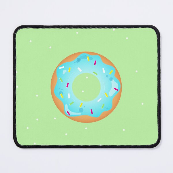 Item preview, Blue Donut with multicolor sprinklers and Pastel Green Background designed and sold by ShubhiDesigns.