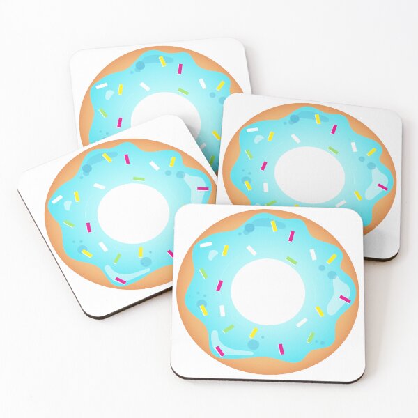 Item preview, Blue Donut Deisgn with multicolor sprinklers designed and sold by ShubhiDesigns.