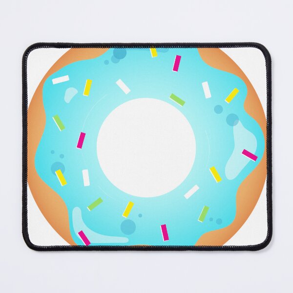 Item preview, Blue Donut Deisgn with multicolor sprinklers designed and sold by ShubhiDesigns.