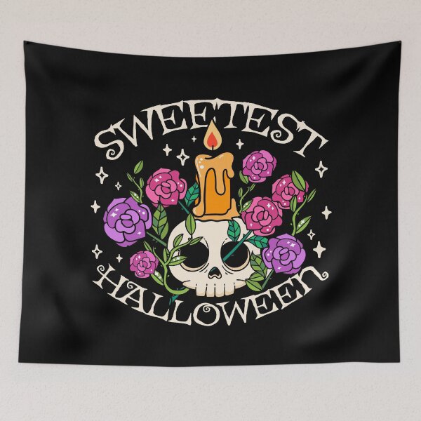 Item preview, Sweetest Halloween, Cute Skull Design, Black Background designed and sold by TrulyEpoque.