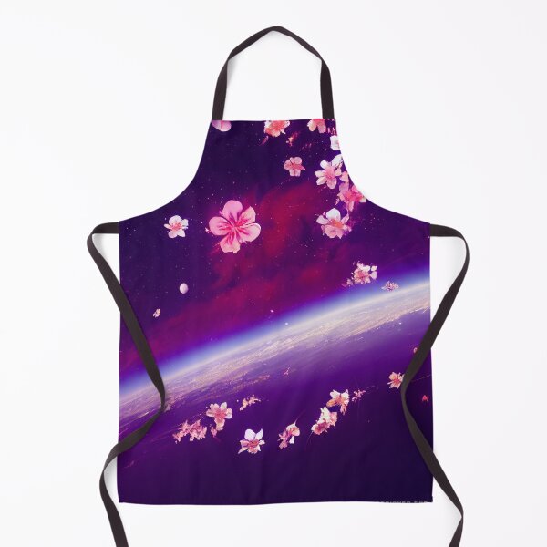 Item preview, Purple planet with red moon & clouds in sky with Cherry Blossoms. designed and sold by Stanley de Wekker.