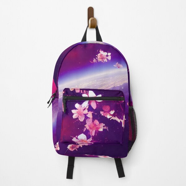 Item preview, Purple planet with red moon & clouds in sky with Cherry Blossoms. designed and sold by Stanley de Wekker.