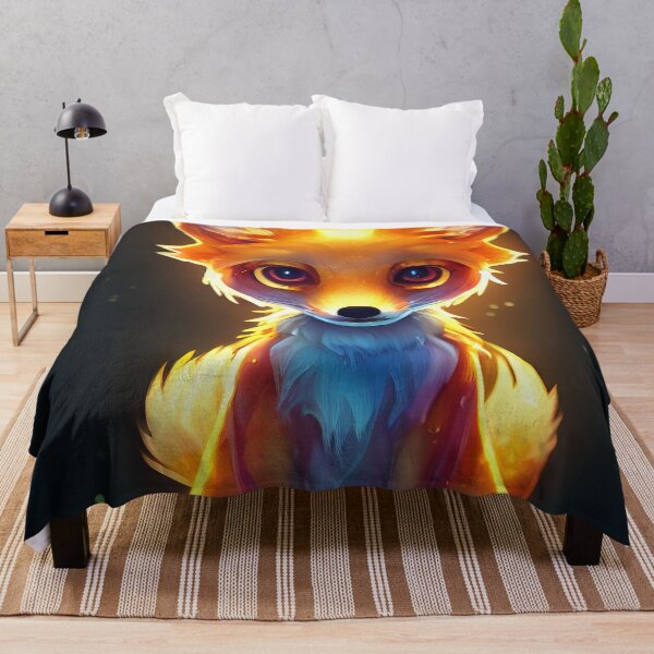 Item preview, Cute Magical Fox - Enchanted Forest - Fantasy Digital Painting - AI Artwork designed and sold by BRaiNDEDprints.