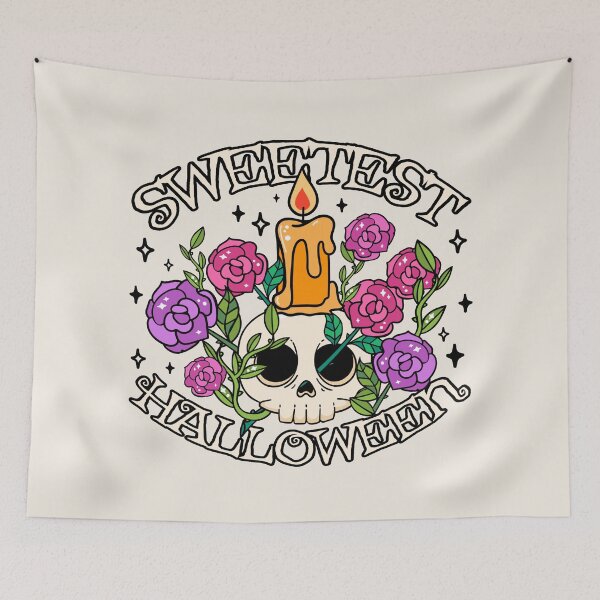 Item preview, Sweetest Halloween, Cute Skull Design, Cream Background designed and sold by TrulyEpoque.