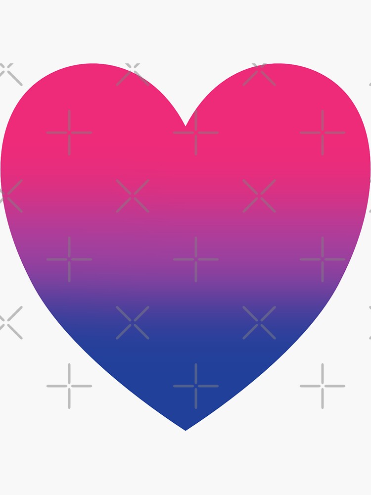 Bi Pride Flag Ombré Heart Sticker For Sale By Kaitlinpeppers Redbubble