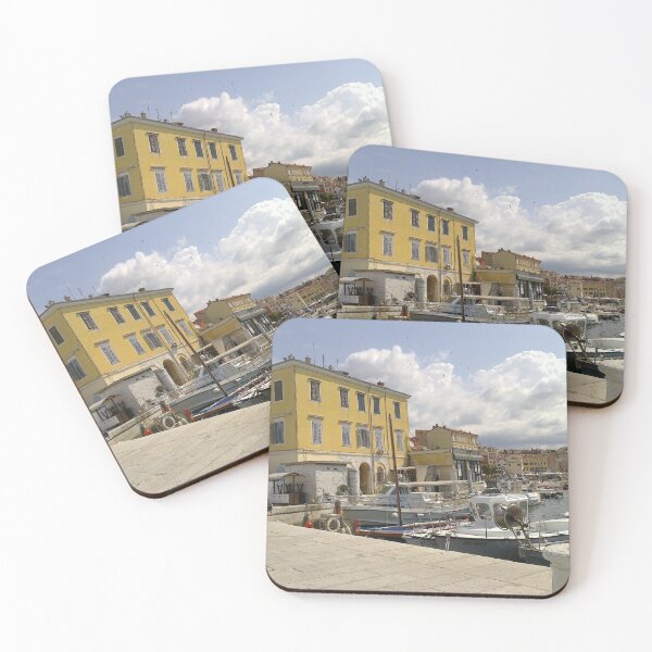 Item preview, Sea harbor ships buildings summer designed and sold by Tervezek.
