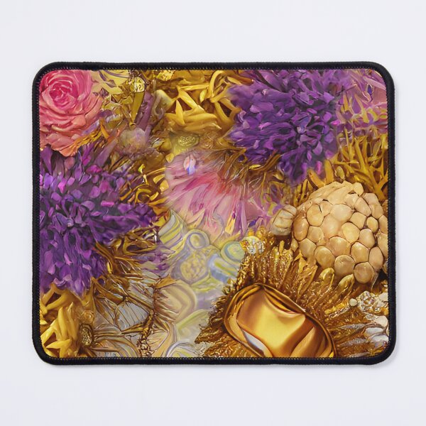 Item preview, African Flowers Fabric and Gold designed and sold by fruitfulskye.
