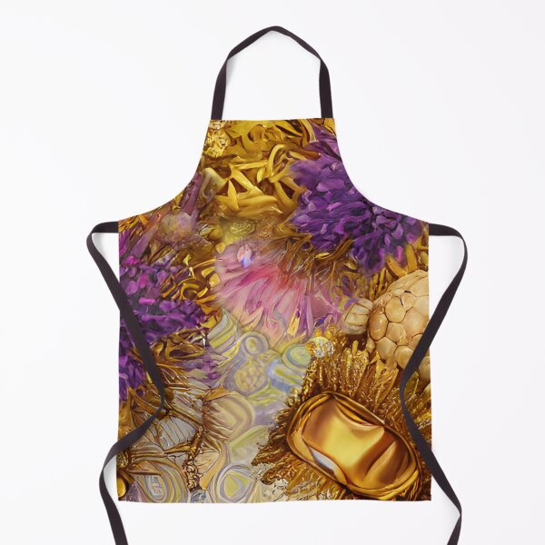 Item preview, African Flowers Fabric and Gold designed and sold by fruitfulskye.