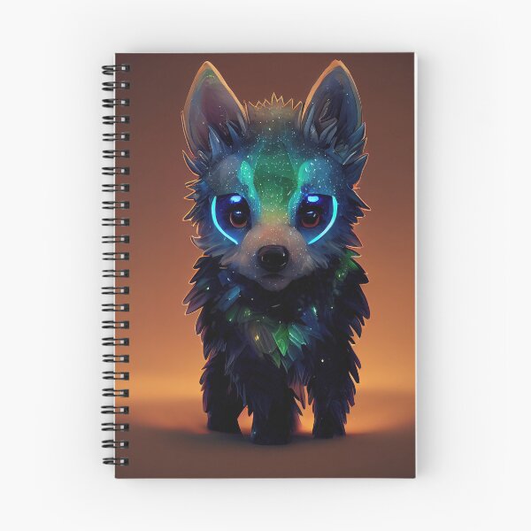 Item preview, Cute Magical Wolf - Enchanted Forest - Fantasy Digital Painting - AI Artwork designed and sold by BRaiNDEDprints.