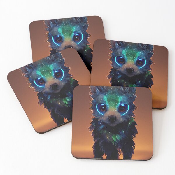 Item preview, Cute Magical Wolf - Enchanted Forest - Fantasy Digital Painting - AI Artwork designed and sold by BRaiNDEDprints.