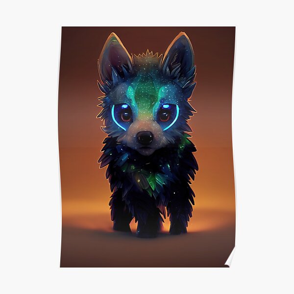 Cute Magical Wolf - Enchanted Forest - Fantasy Digital Painting - AI Artwork Cute Magical Wolf - Enchanted Forest - Fantasy Digital Painting - AI Artwork