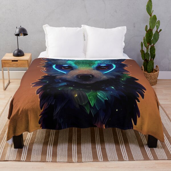 Item preview, Cute Magical Wolf - Enchanted Forest - Fantasy Digital Painting - AI Artwork designed and sold by BRaiNDEDprints.