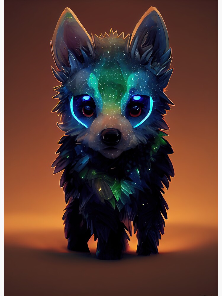 3D Look Artificial Intelligence Art of a Cute Colorful Fox Playing