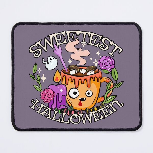 Item preview, Sweetest Halloween, Cute Halloween Hot Chocolate Design, Purple Lilac Background designed and sold by TrulyEpoque.