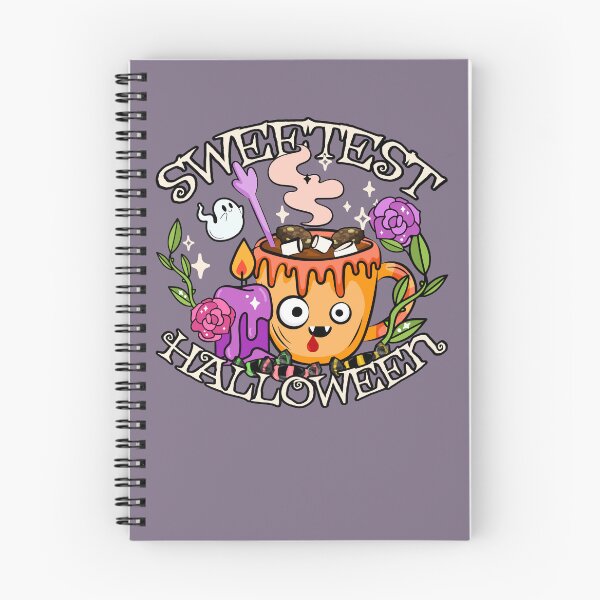 Item preview, Sweetest Halloween, Cute Halloween Hot Chocolate Design, Purple Lilac Background designed and sold by TrulyEpoque.