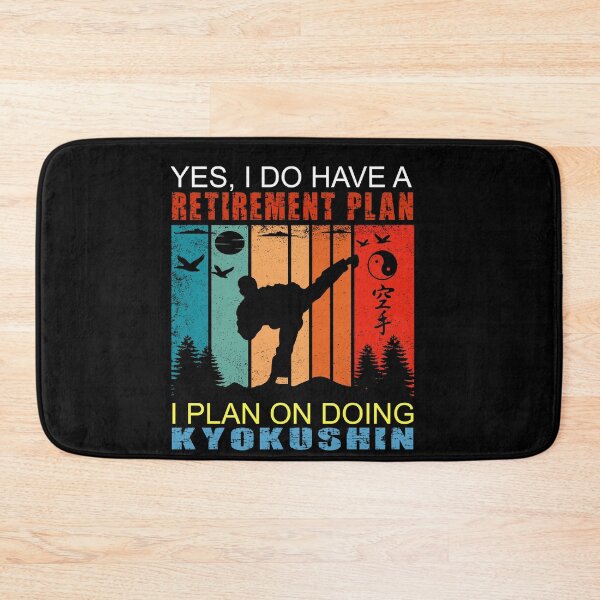 Item preview, Yes, I Have A Retirement Plan. I Plan On Doing Kyokushin! Funny Vintage Sunset Karate Instructor Design - Japanese Martial Art Design For A Karate Lover designed and sold by TheKarateStore.