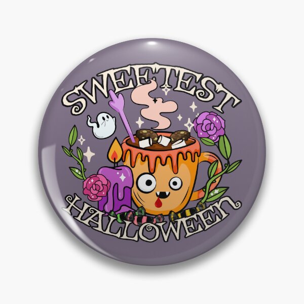 Item preview, Sweetest Halloween, Cute Halloween Hot Chocolate Design, Purple Lilac Background designed and sold by TrulyEpoque.