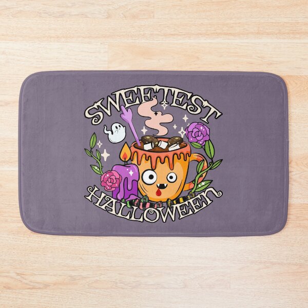 Item preview, Sweetest Halloween, Cute Halloween Hot Chocolate Design, Purple Lilac Background designed and sold by TrulyEpoque.
