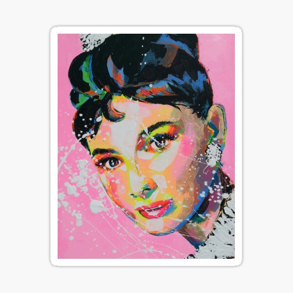 Audrey Hepburn Artpainting Sticker