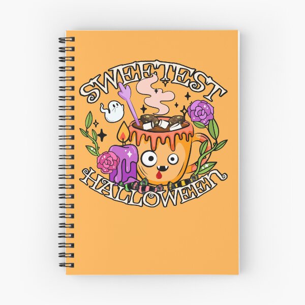 Item preview, Sweetest Halloween, Cute Halloween Hot Chocolate Design, Orange Background designed and sold by TrulyEpoque.